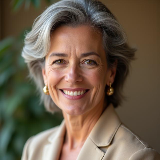 Professional headshot of Maria Gonzalez, a warm smiling woman, in professional attire.