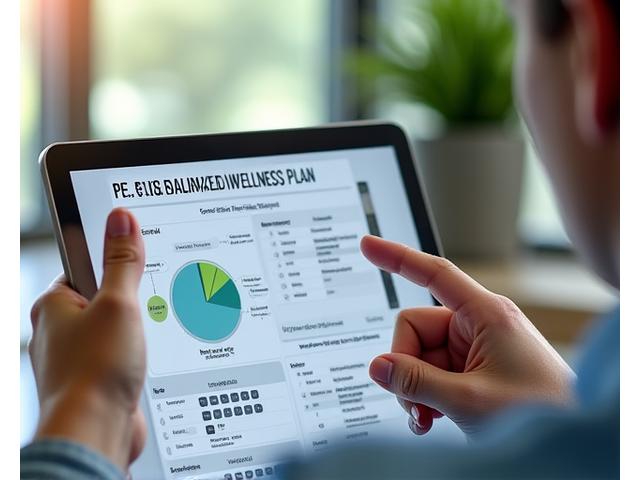 Person reviewing a personalized wellness plan